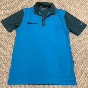 Nike Golf Mens Dri-Fit Polo Shirt (Blue/Green)